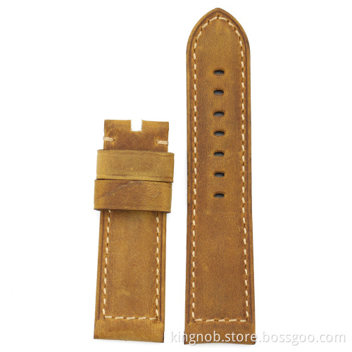 24mm 26mm Assolutamente Genuine Leather Watch Strap Band Tang Buckle